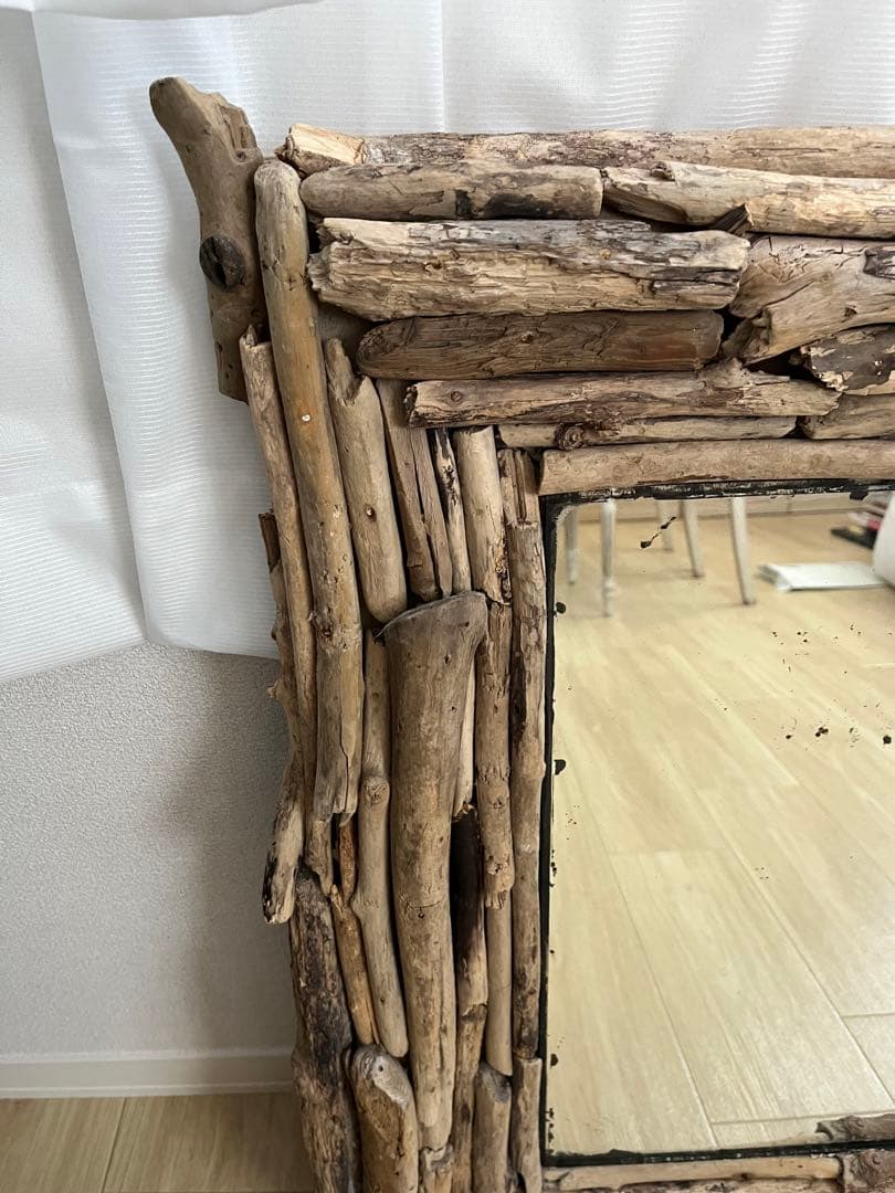 【定価以下）流木、ビンテージミラー、鏡、インダストリアル