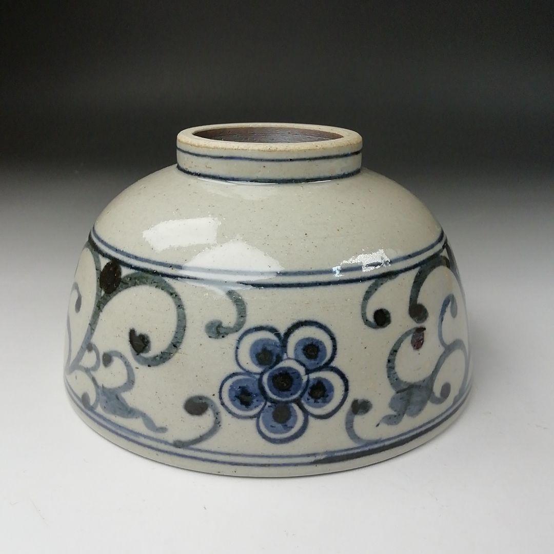 Ｔ４４３　茶碗　『安南写　梅唐草』『膳所焼』『淡海ぜぜ　陽炎園造』　共箱　茶道具