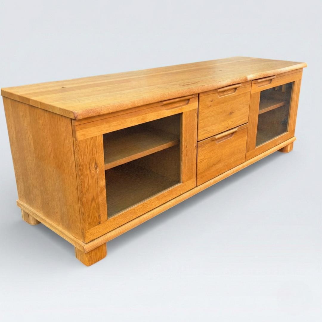 起立木工 D-oak 天然木ナラ無垢材 テレビボード 150cm幅 北欧モダン