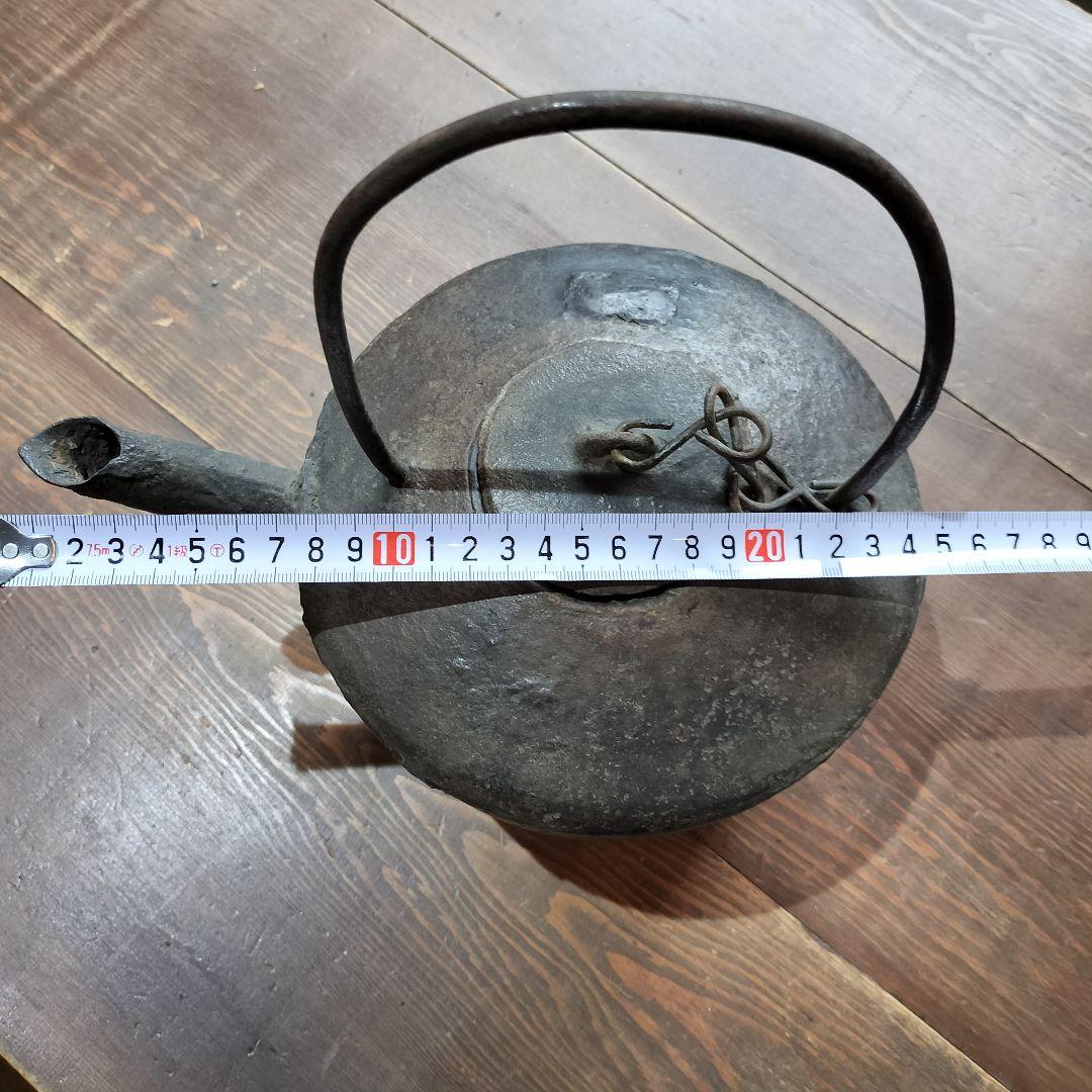 李朝の鉄瓶　アンティーク　民藝