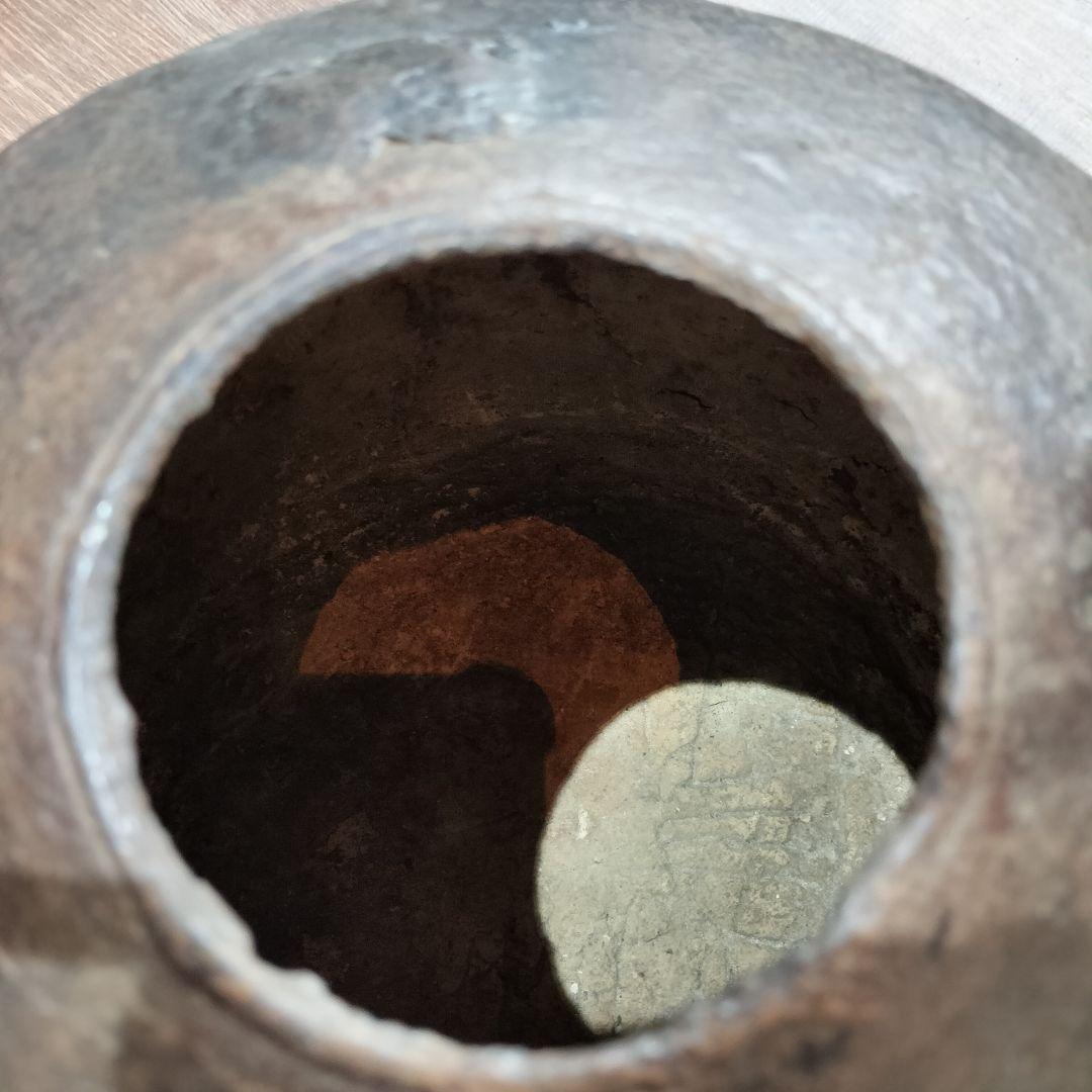 李朝の鉄瓶　アンティーク　民藝