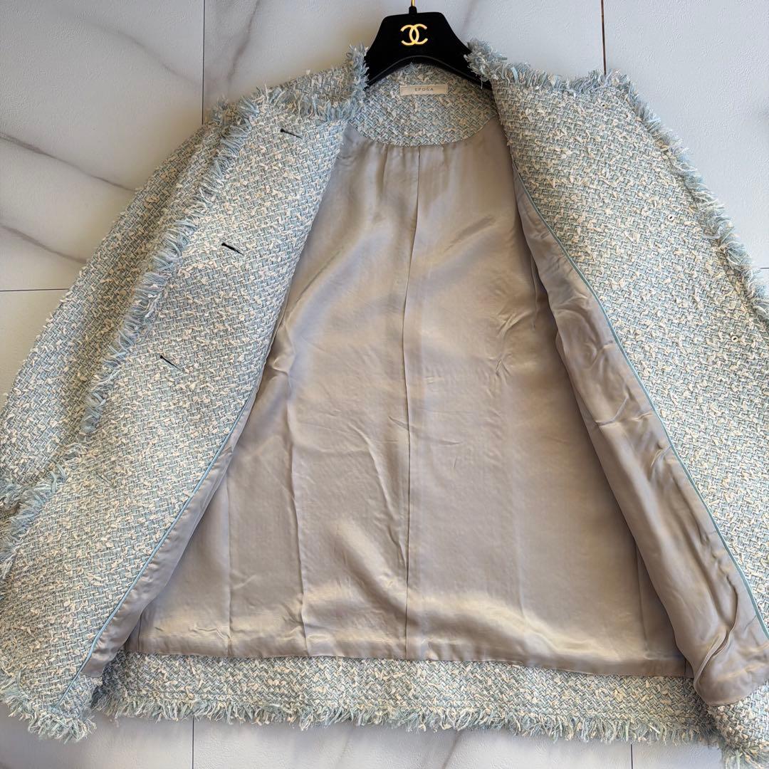 coochan様EPOCA エポカ ツイード ラメ フリンジ ジャケット