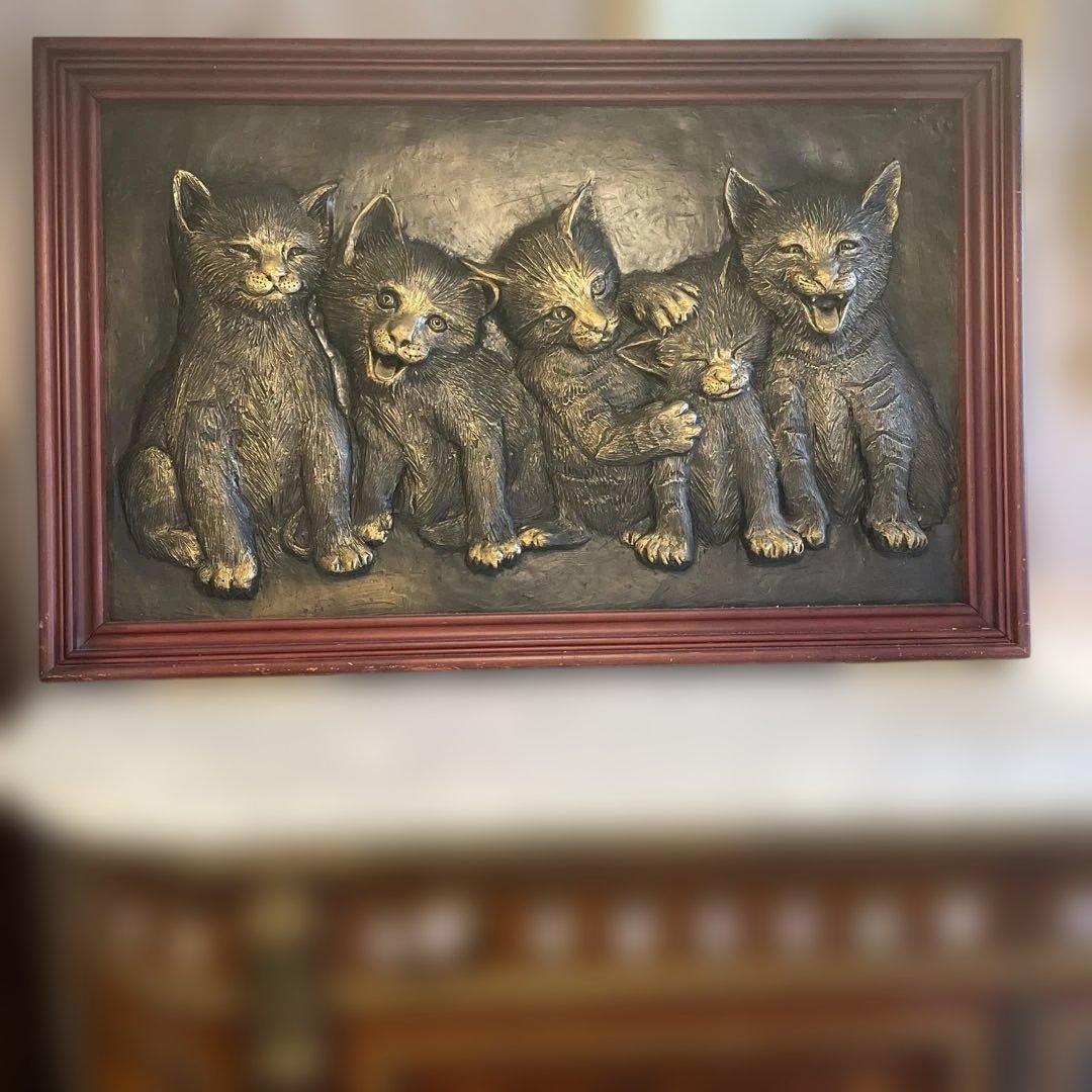 大幅値下げ‼︎ フランスアンティーク・ 可愛い5匹の仔猫ちゃん