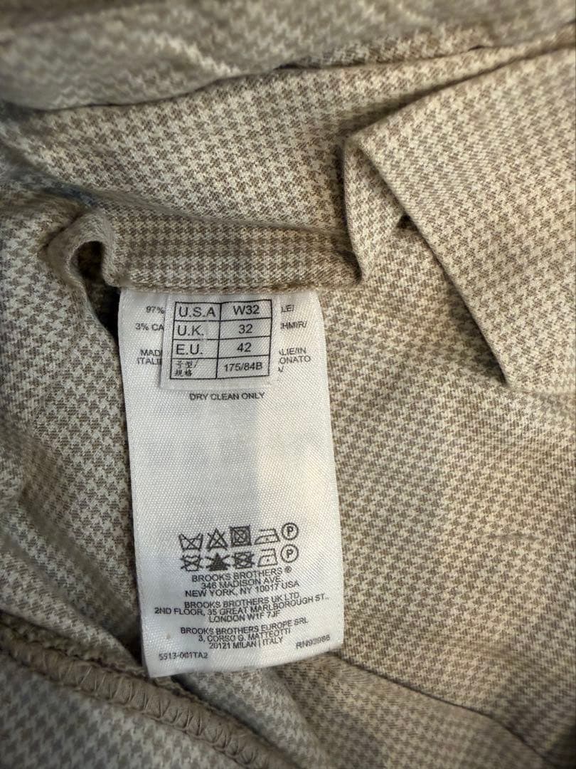 【クリーニング済】　Brooks Brothers ベージュ　セットアップ