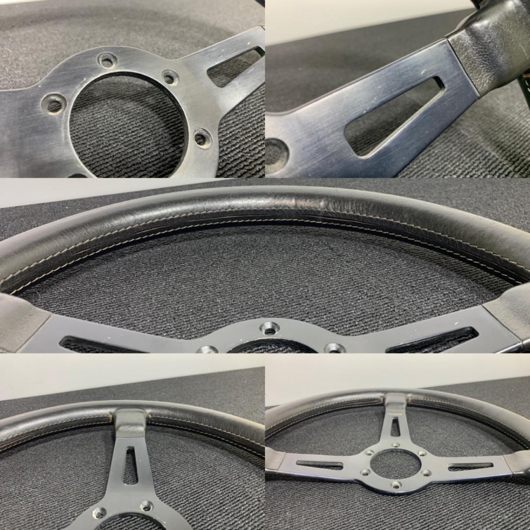 希少 アバルト ABARTH レザーステアリング 35パイ 当時物 艶有り 綺麗