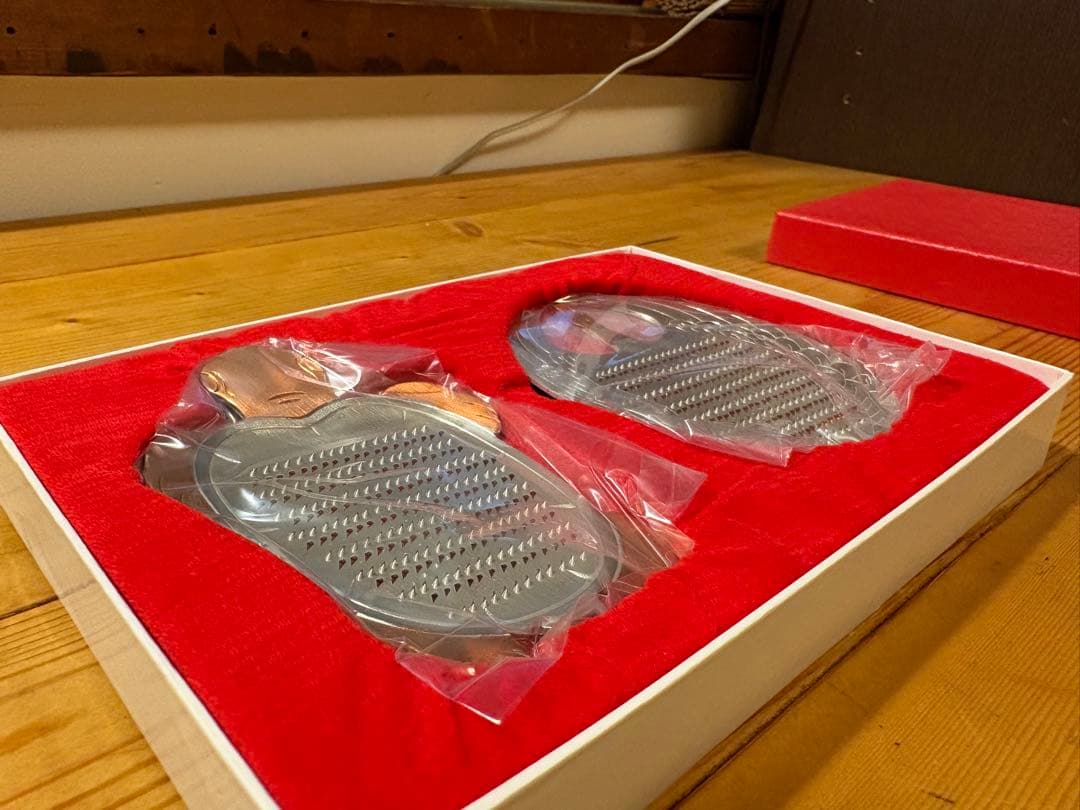 【新品未使用】日本橋木屋 純銅本目立 鶴亀セット