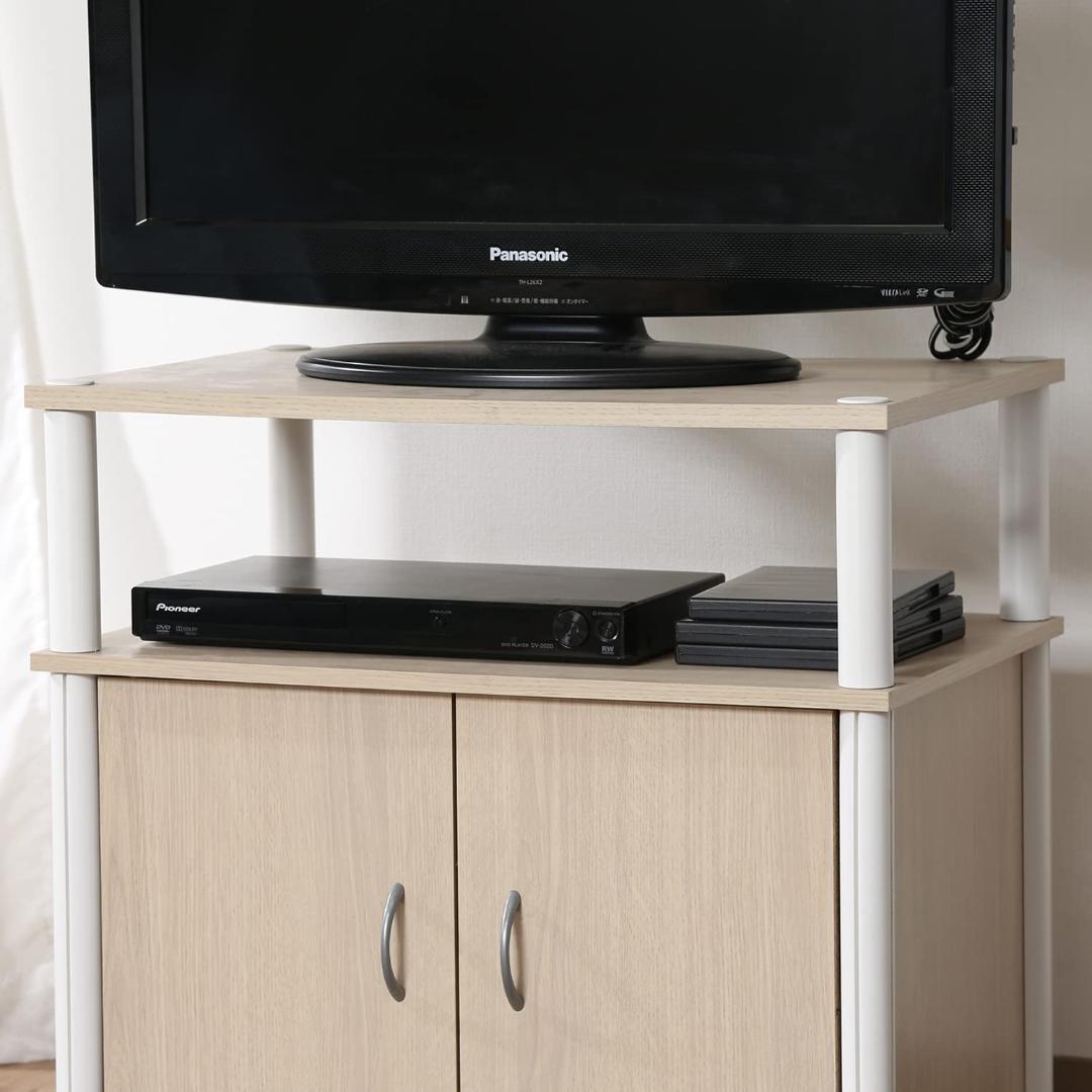 ローボード ローボード 22型 テレビ台 ホワイト 木目調