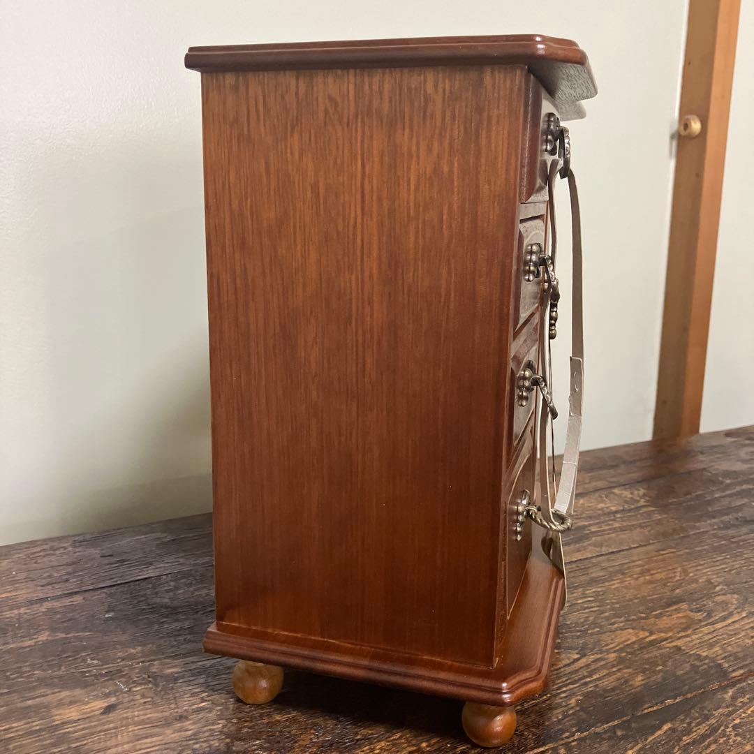 【タグ付き＊未使用】G-wood ジュエリーボックス　オルゴール　天然木　昭和