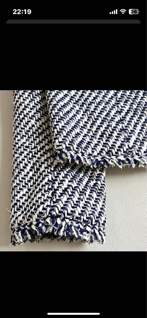 トゥモローランド　英国リントン社ツイードノーカラージャケット　36 S