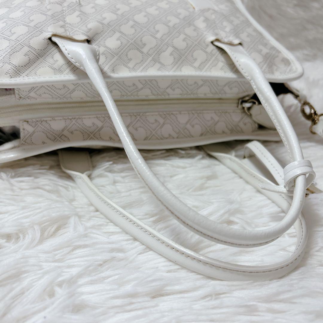 GHERARDINI ゲラルディーニ 2way ハンドバッグ ソフティ 総柄 白