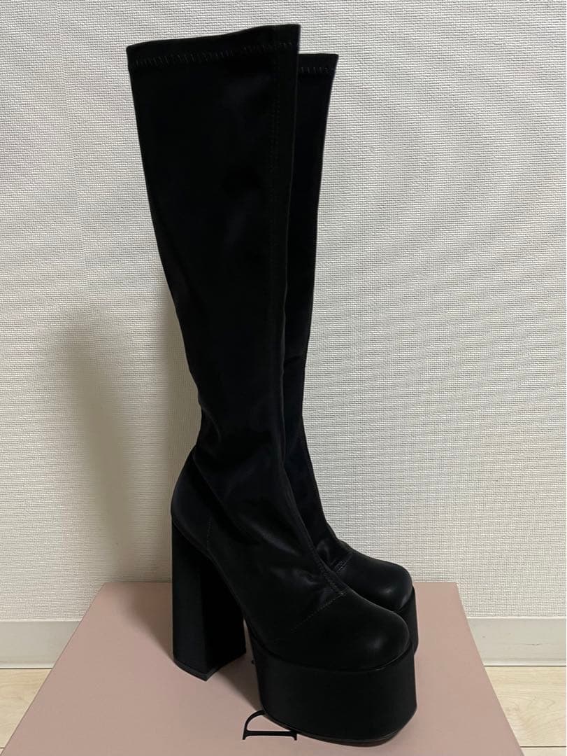 【新品未使用】Darich ダーリッチ スーパーストレッチレザーロングブーツ