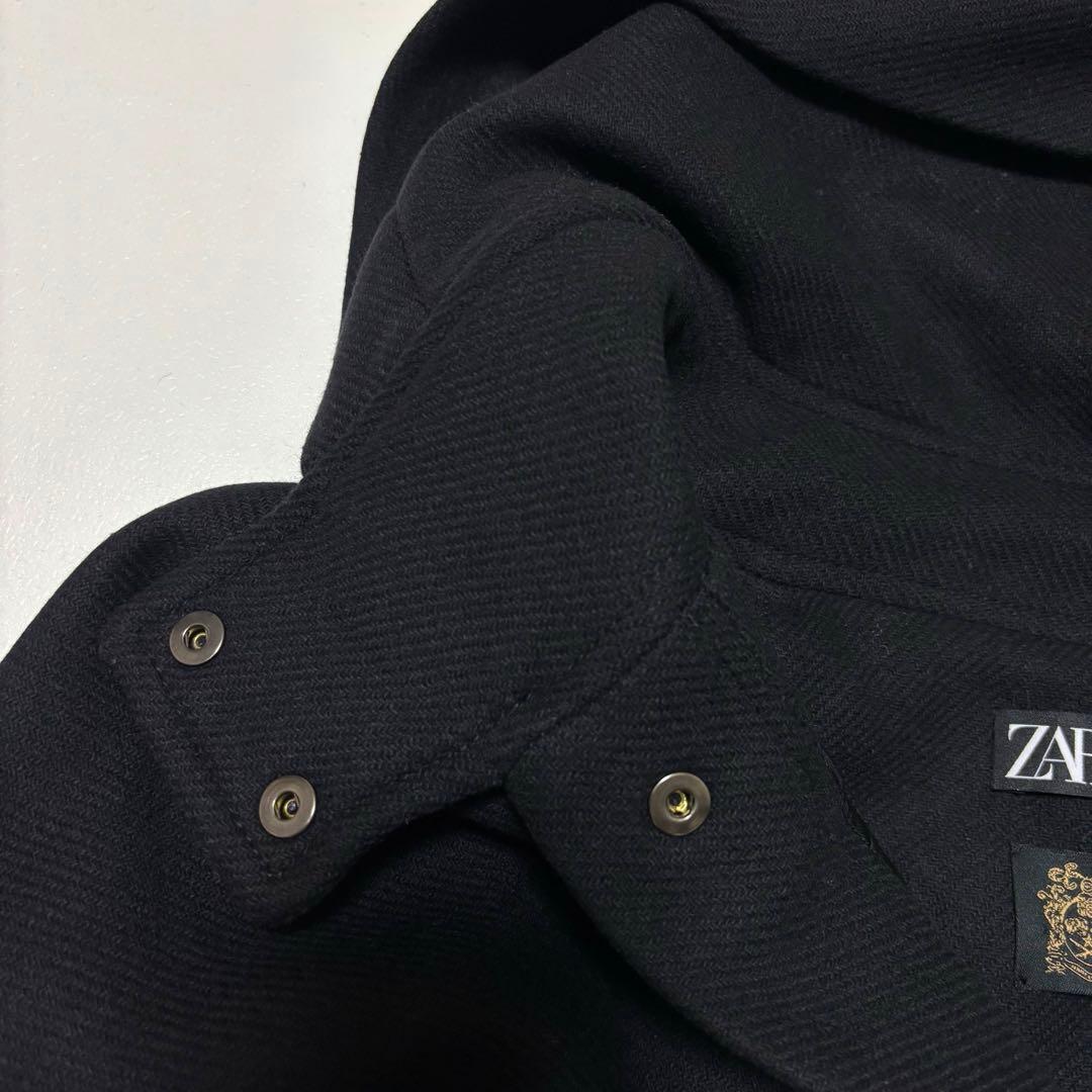 美品✨ZARA MANTECO ポンチョコート ブラック フード付き M