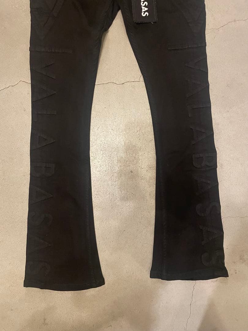 valabasas バラバサス サイドロゴブラックデニム 29