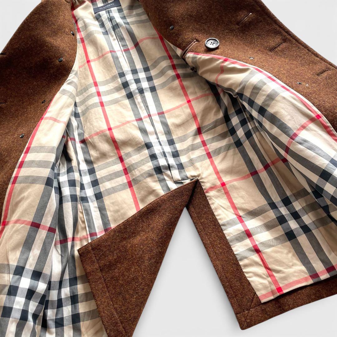 極美品✨バーバリーロンドン メルトンウール ダブルPコート ノバチェック L