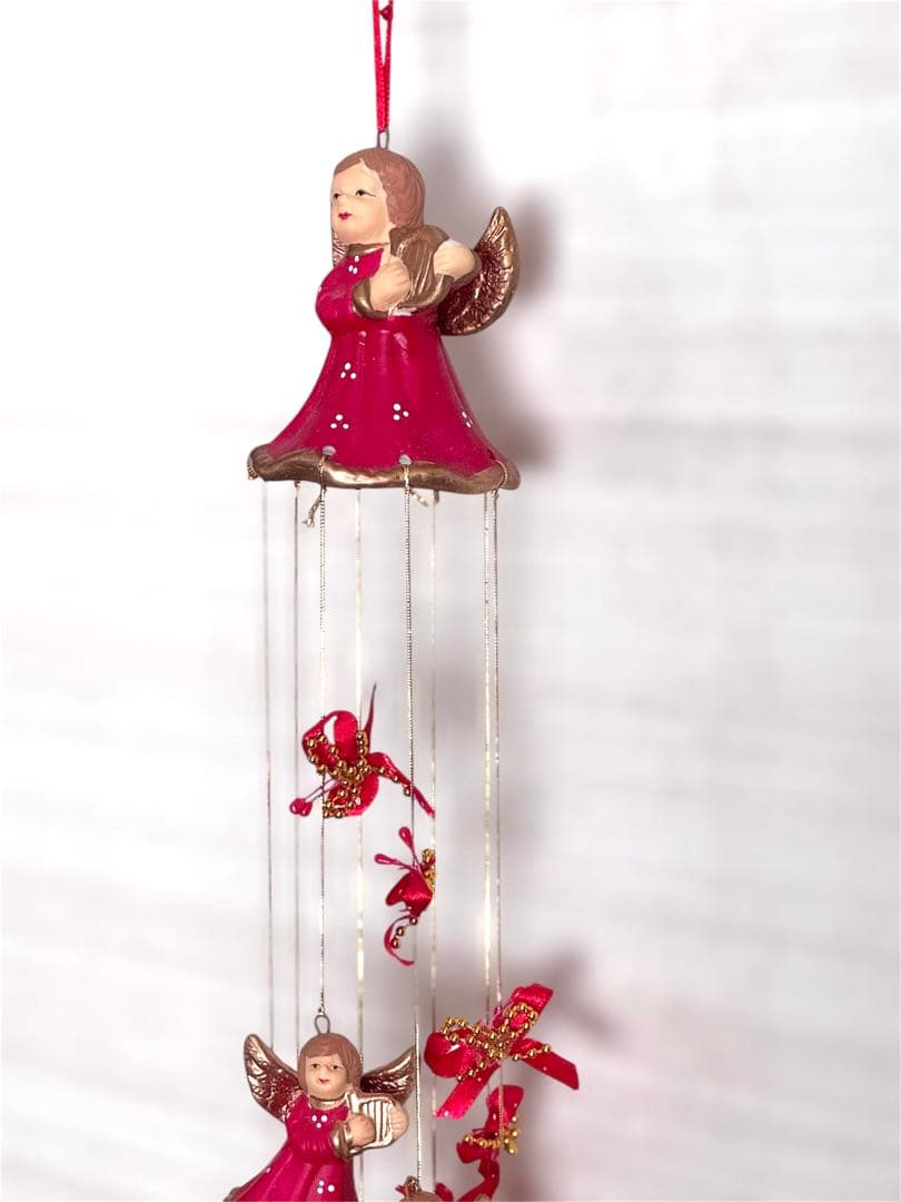 陶器製　天使たちのモビール　 吊り下げ　インテリア　欧州購入品