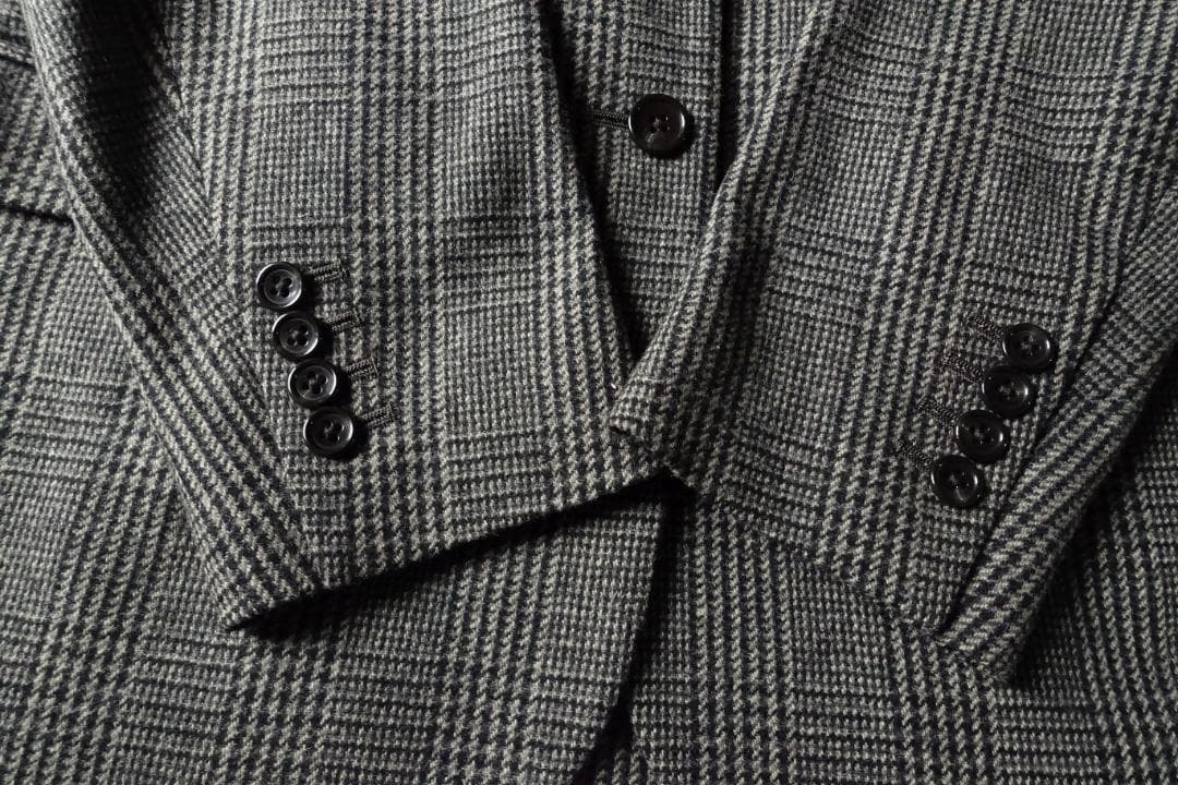 2021美品フレームワーク☆グレンチェックツィードテーラードジャケット36グレー