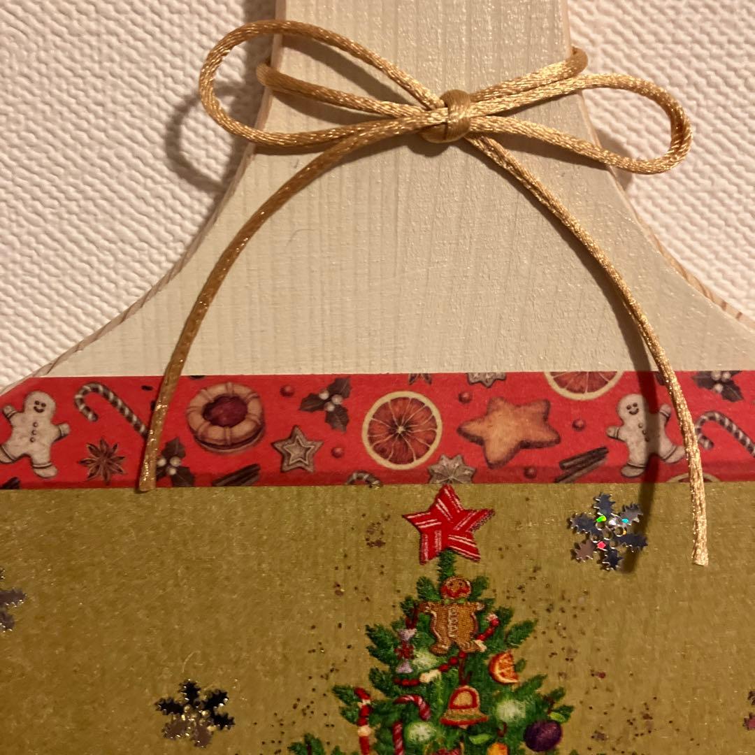 カスパリクリスマスツリーデコパージュ作品