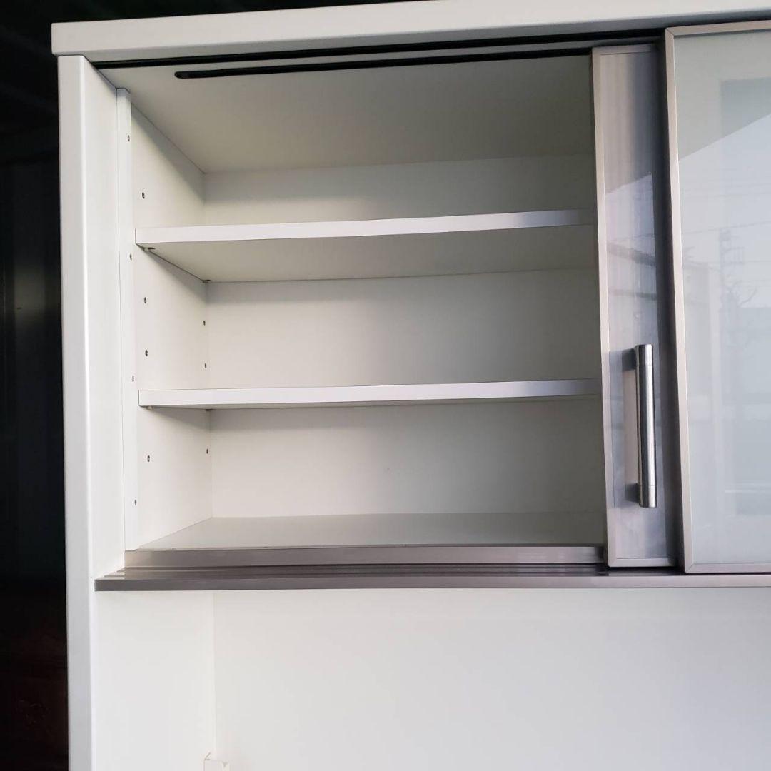 全国送料無料　ニトリ　キッチンボード　ポスティア120食器棚　ブルーモーション