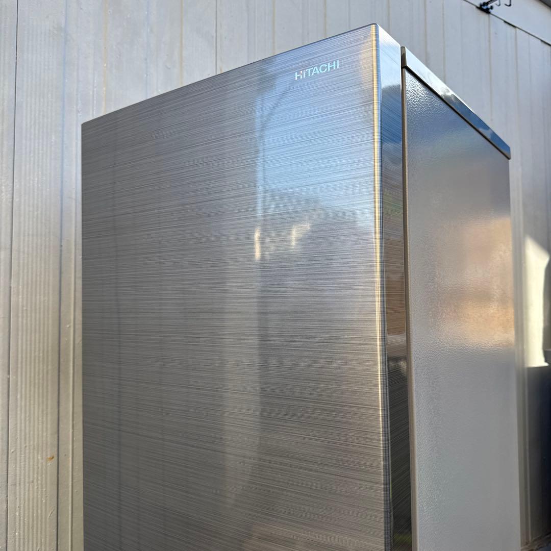 美品 HITACHI 2021年製 2ドア冷蔵庫 メタリックシルバー 154L