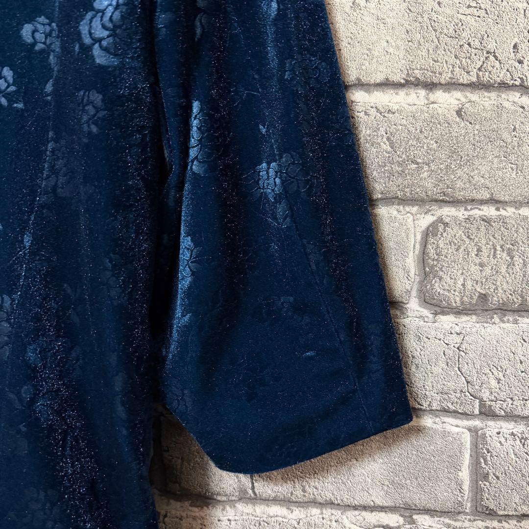 【美品】HARE　 ヴィンテージソデアキビッグテーラージャケット　ブルー×ベロア