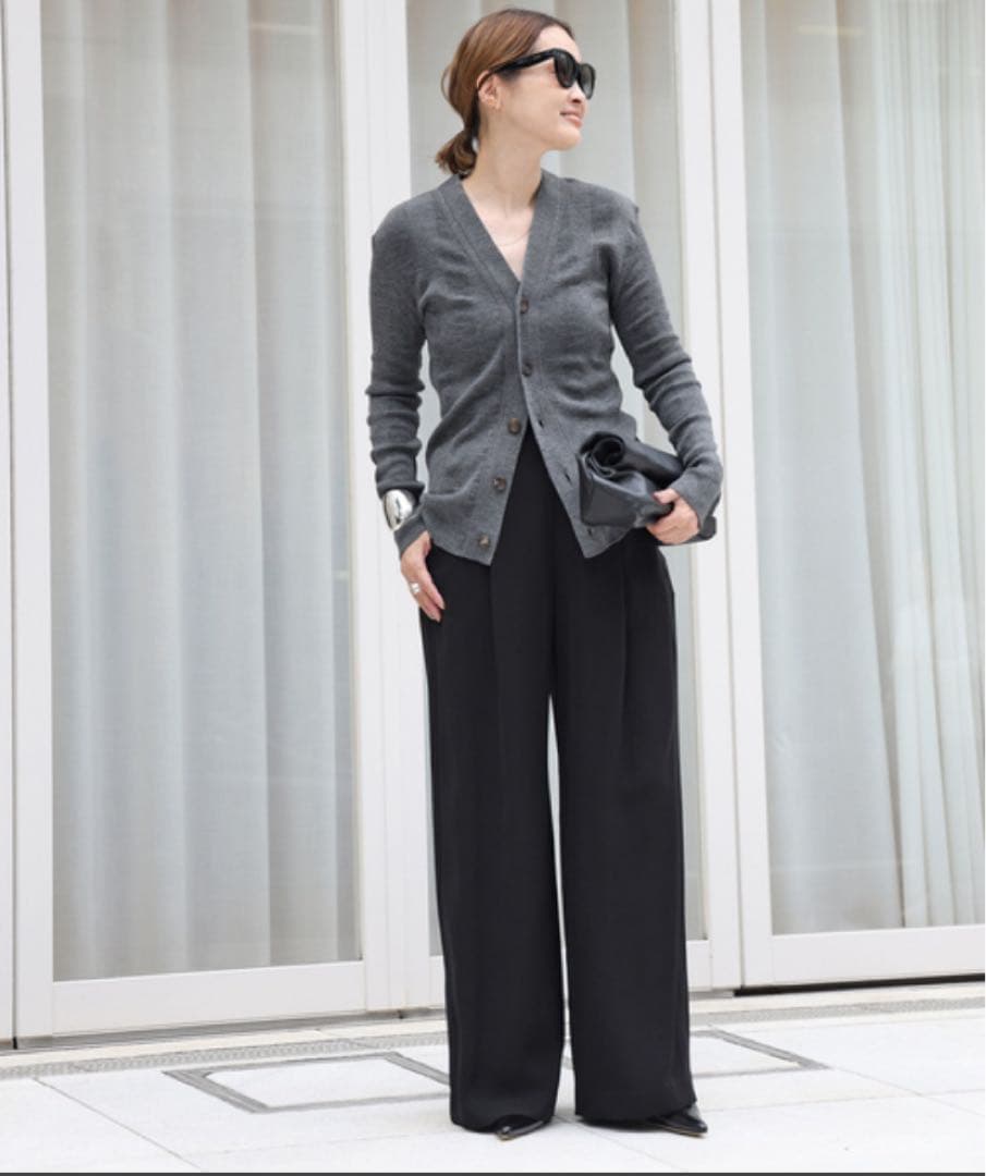 【美品】ドゥーズィエムクラス✨*Candid カーディガンニット　チャコグレー