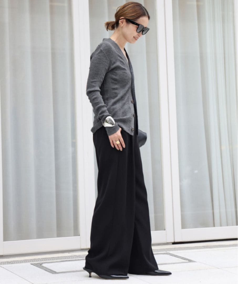 【美品】ドゥーズィエムクラス✨*Candid カーディガンニット　チャコグレー