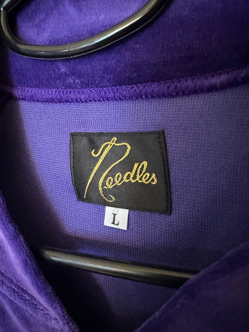 Needles セットアップ ベロア Lサイズ パープル 使用少 ニードルス