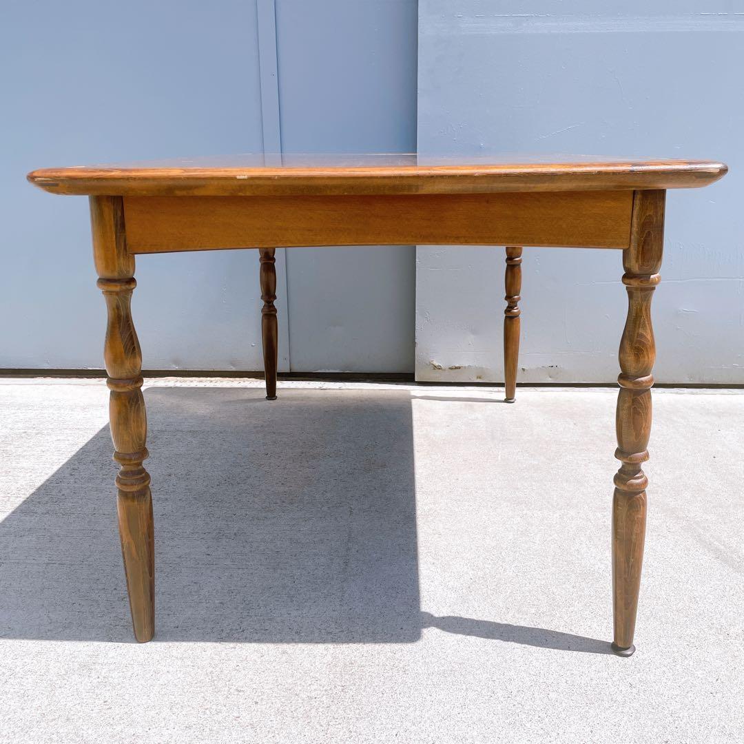 【送料込】飛騨産業 キツツキ アンティーク ダイニングテーブル 昭和レトロ