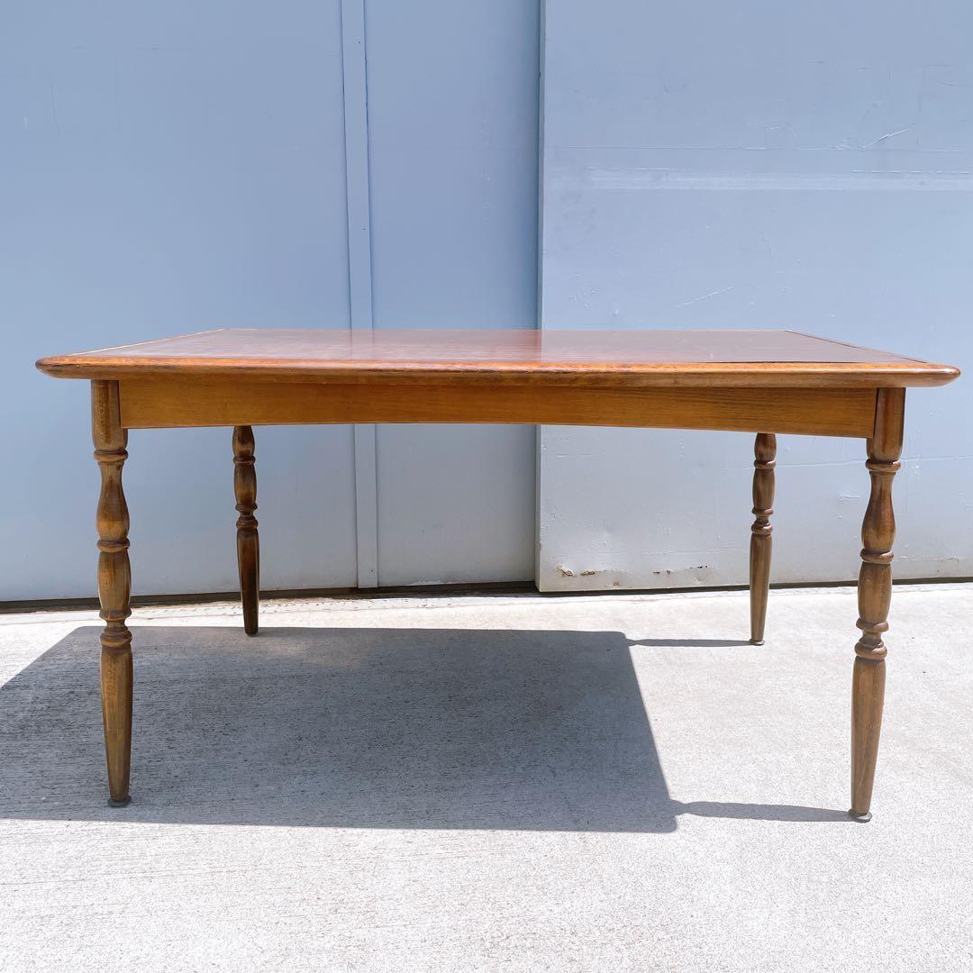 【送料込】飛騨産業 キツツキ アンティーク ダイニングテーブル 昭和レトロ