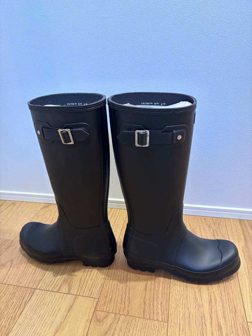 【木本】HUNTER ブラック 長靴 バックル付き