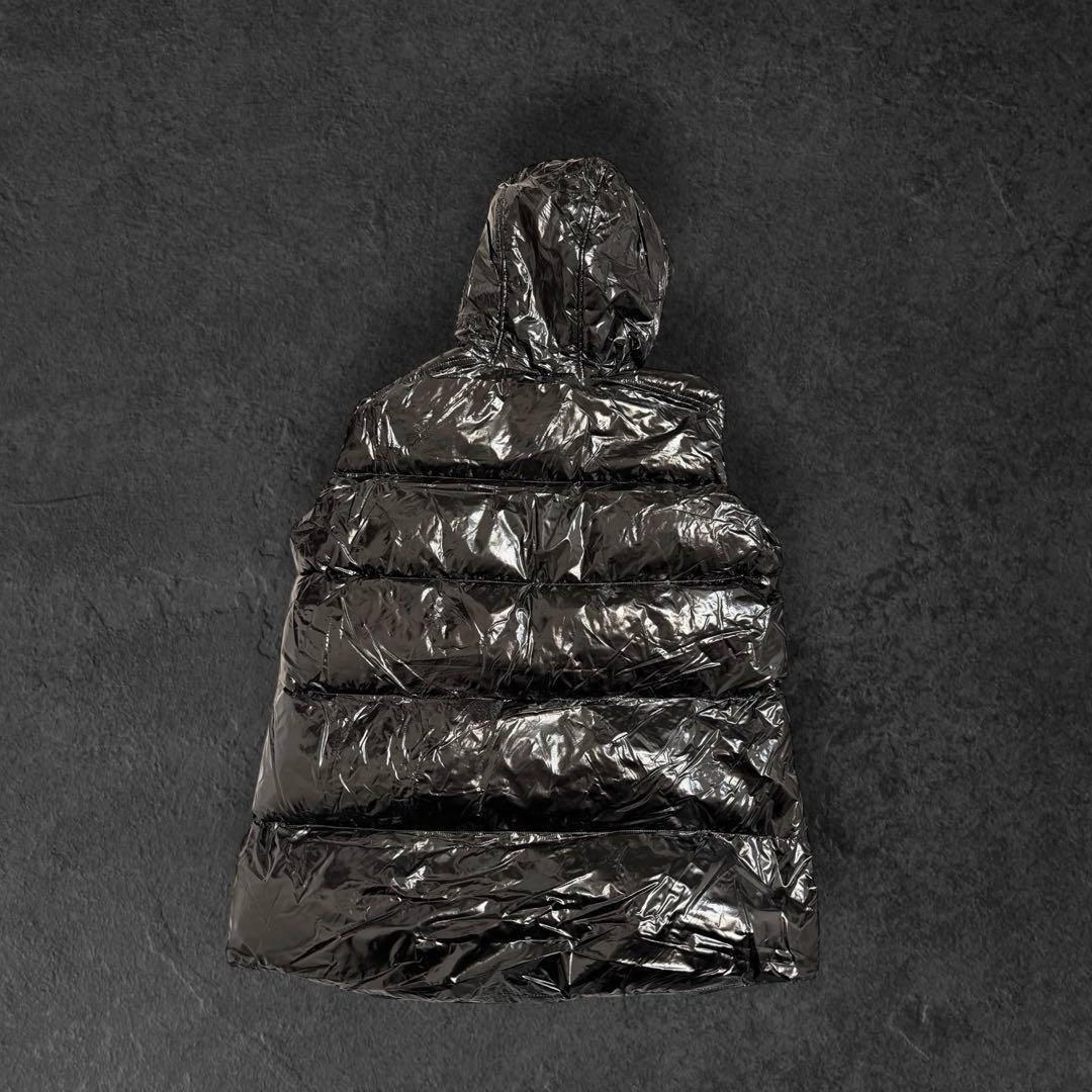 【美品】ZARA ザラ 超光沢 ダウンベスト フード M y2k 中綿
