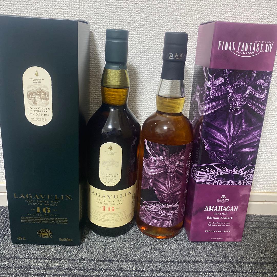 ウィスキー2本セット　ラガヴーリン 16年　長濱蒸溜所 AMAHAGAN