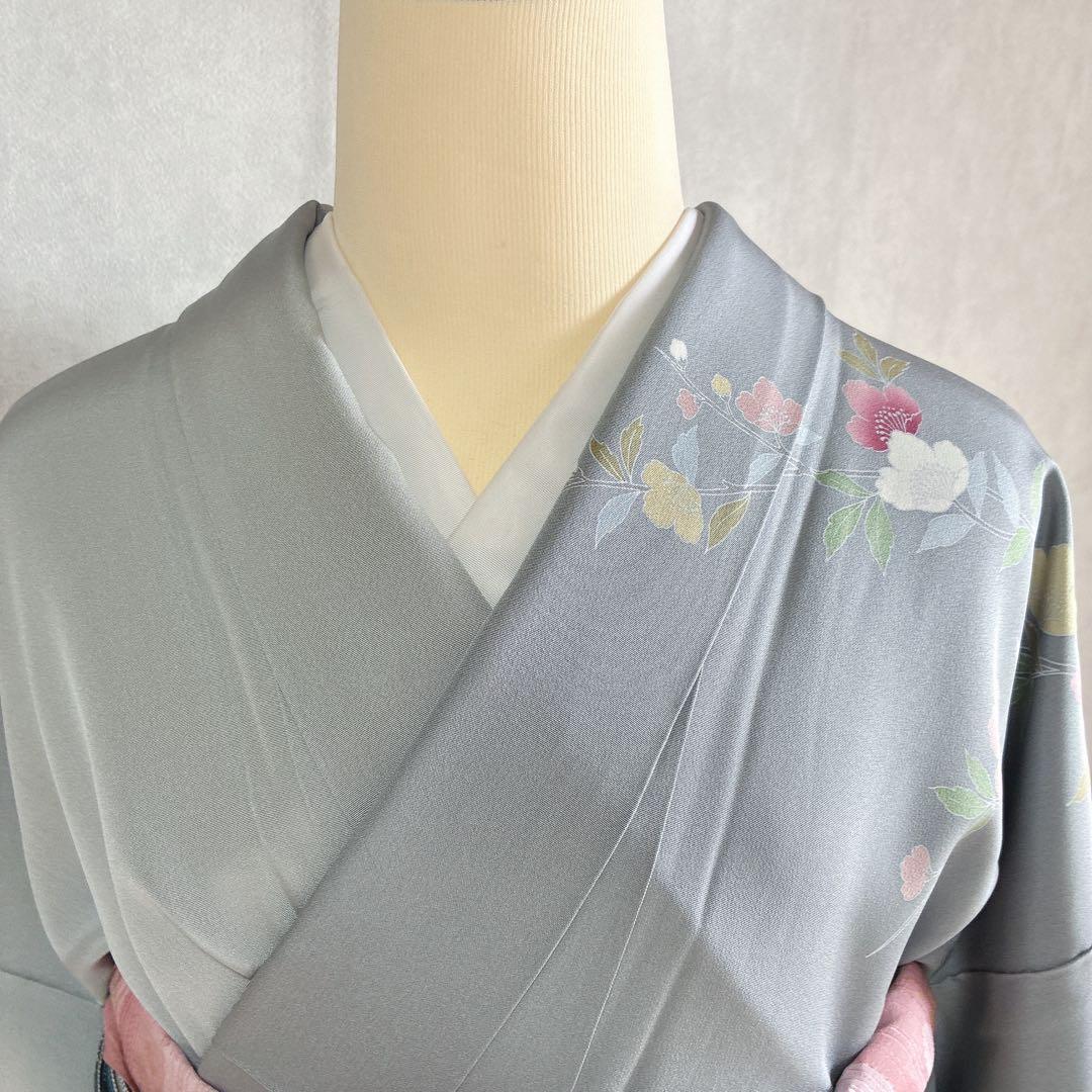 訪問着　フルセット　着物　正絹　四季草花　卒業式　入学式　金駒刺繍　G3