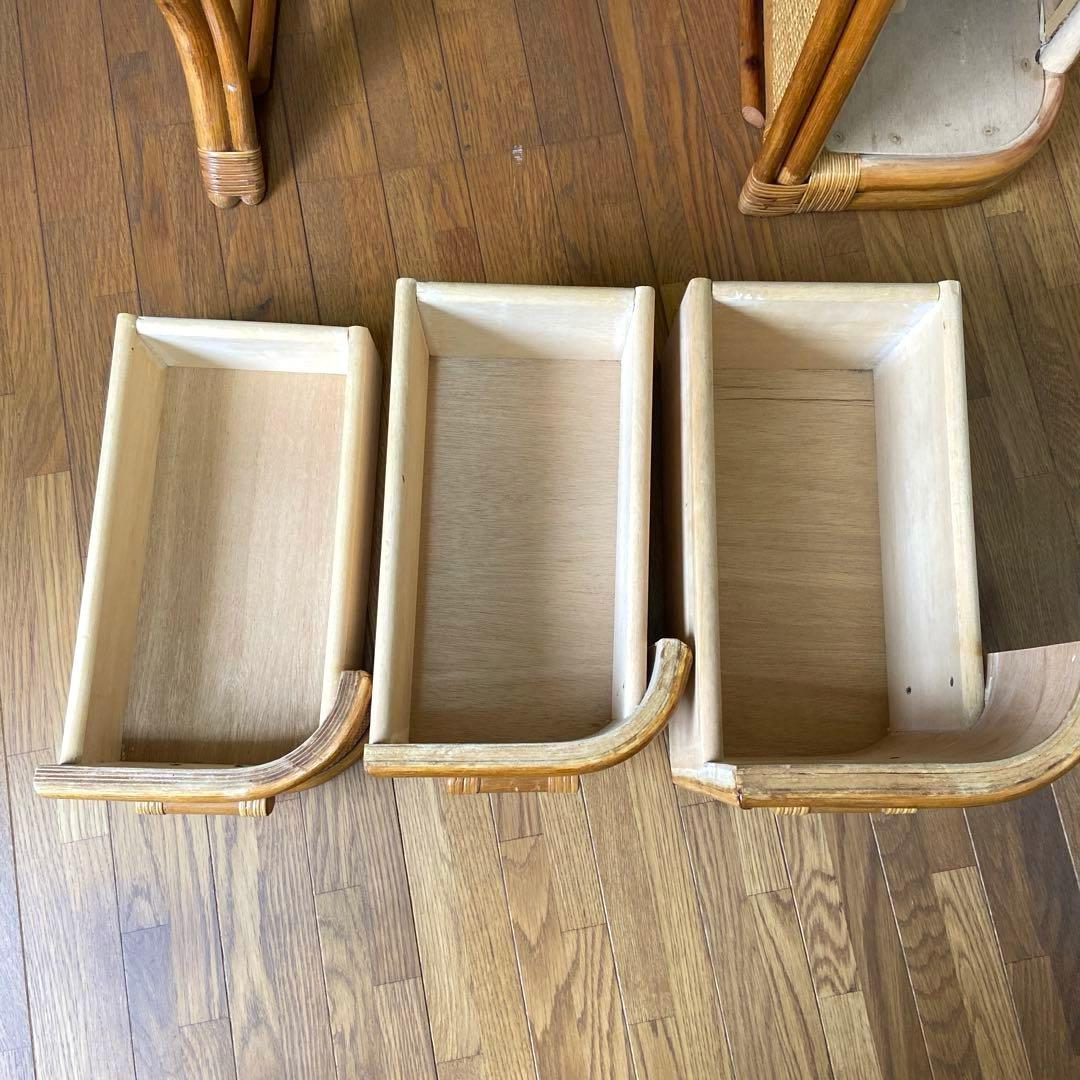 ラタン／籐／ドレッサー／鏡台／ビンテージ 椅子はつきません