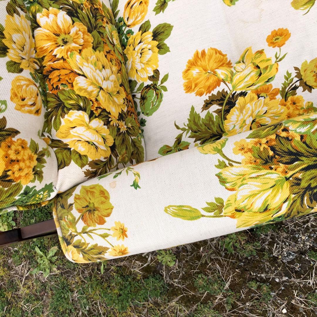 オールドカリモク 希少 3人掛けソファ 美品 カタカナカリモク 右アーム 1脚