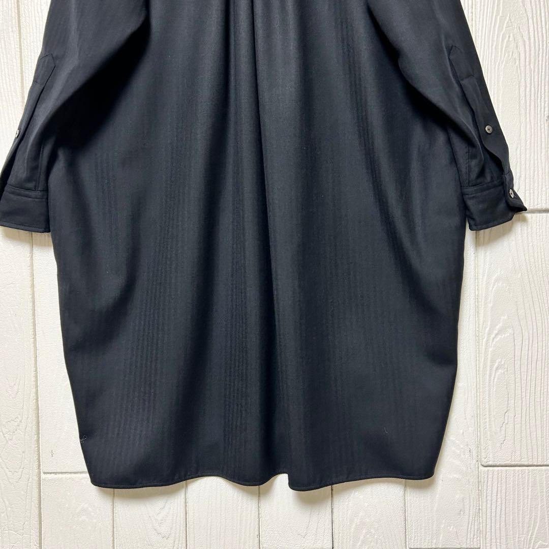 最終値下げ TICCA ウール100% スクエアビッグ ロングシャツ