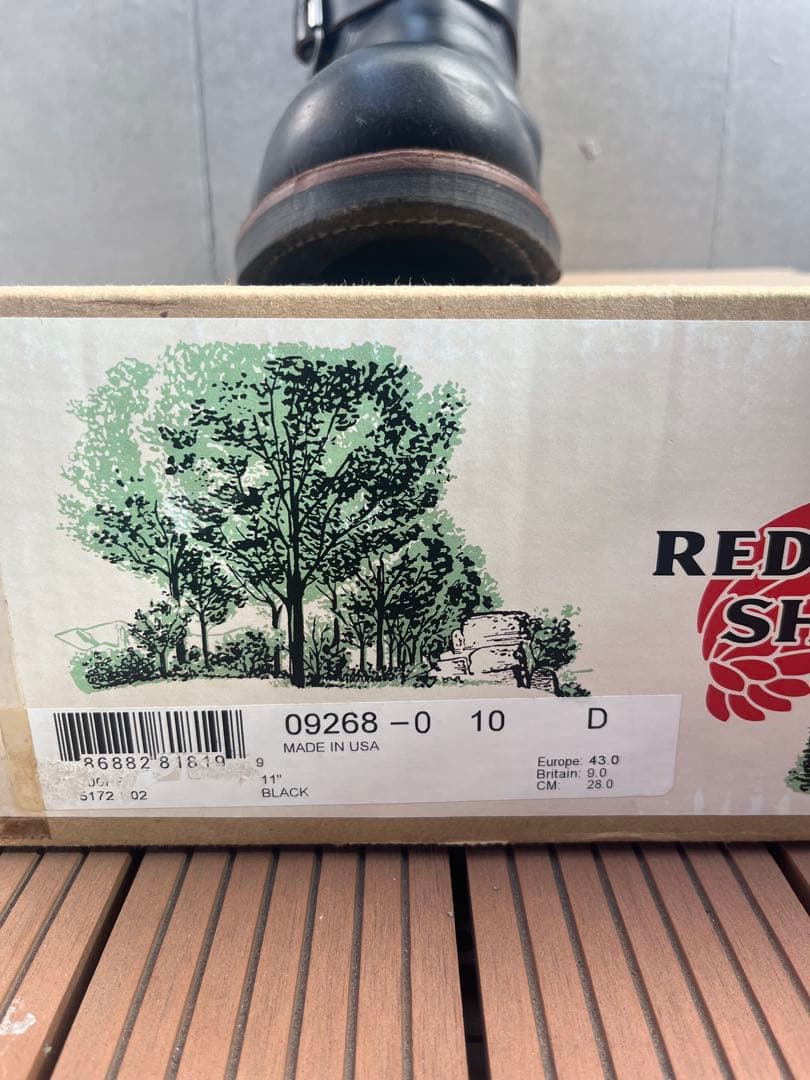 RED WING エンジニアブーツ ブラック　9268