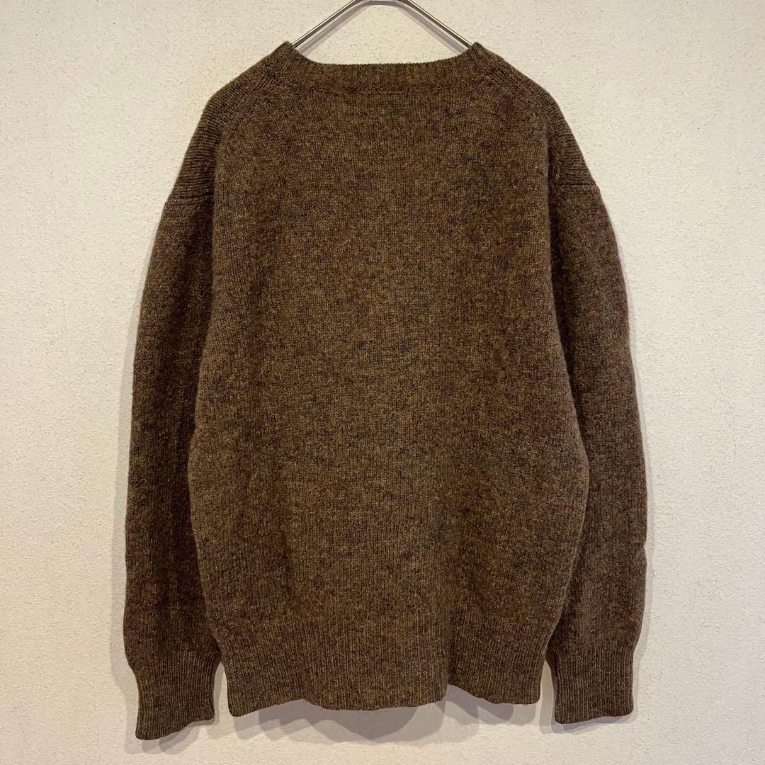 【極希少】70's 太文字タグ ラルフローレン メランジ ウール ニット カーキ