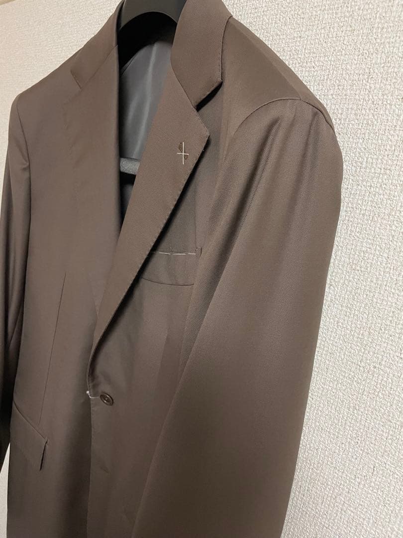 【新品未使用】デ・ペトリロ　ブラウン　ソリッドスーツ　46