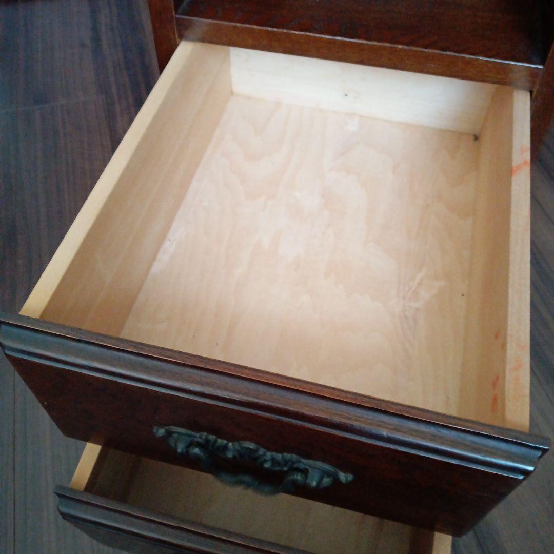 昭和レトロ家具 越後民芸 木製電話台・サイドチェスト高さ約86cm