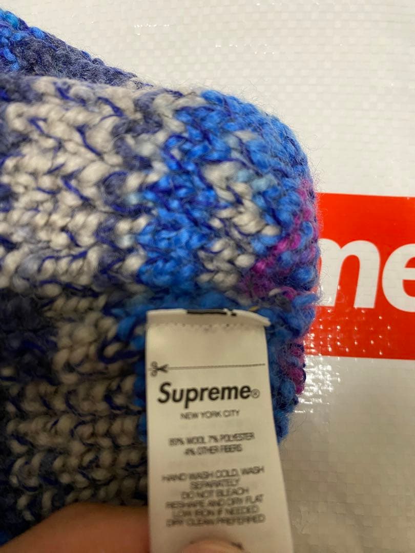 帽子 Supreme Space Dye Stripe Beanie \"Navy\"