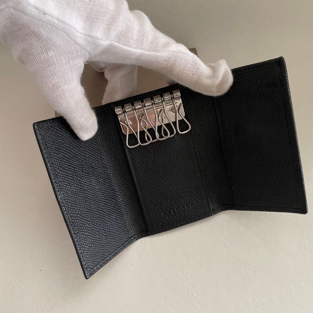 美品　ブルガリ　キーケース　6連　黒　ビーゼロワン　サークル　ロゴ　クリップ