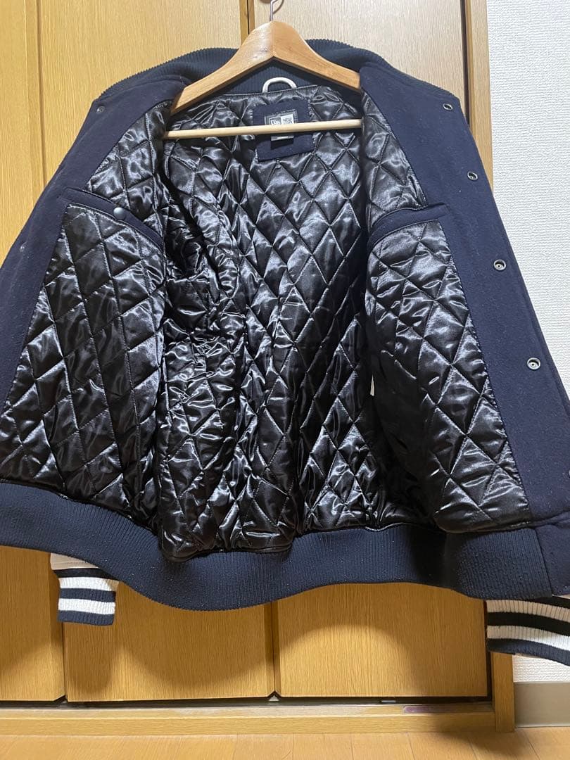 NEWERA スタジャン ネイビー/ホワイト Mサイズ