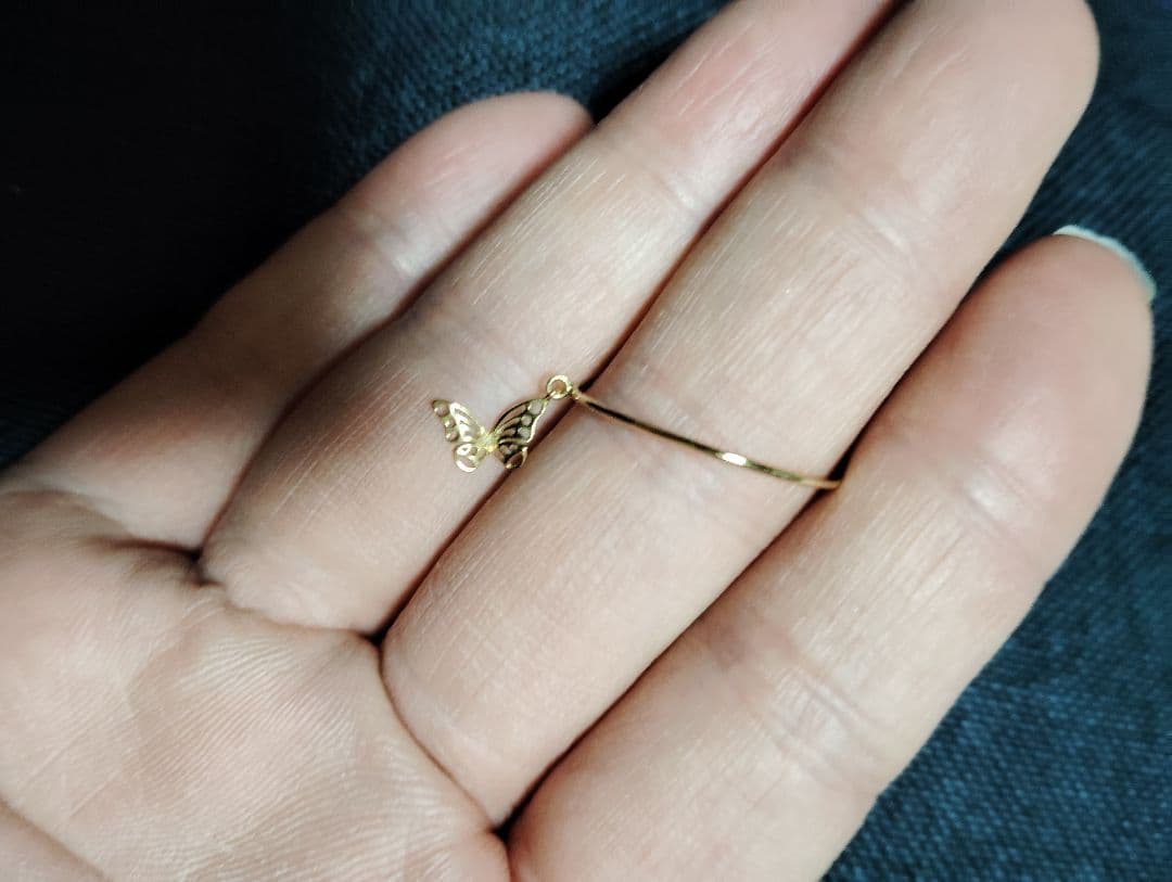 スタージュエリー★片耳パピヨンピアス10Ｋ