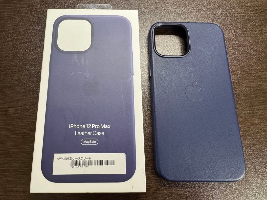 iPhone 12 pro max 256GB simフリー 美品純正レザー付き