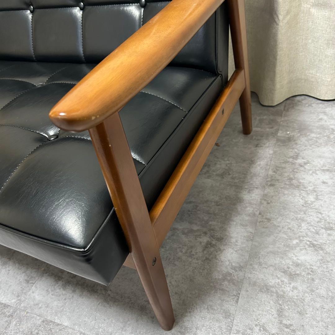 カリモク60 Kチェア2シーター オットマン×2セット ブラック 15万