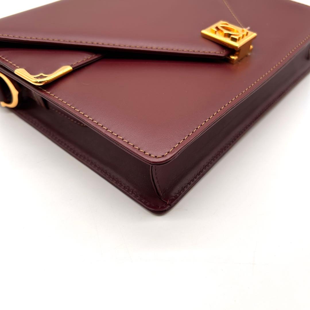 極美品 カルティエ Cartier マストライン ショルダーバッグ ボルドー