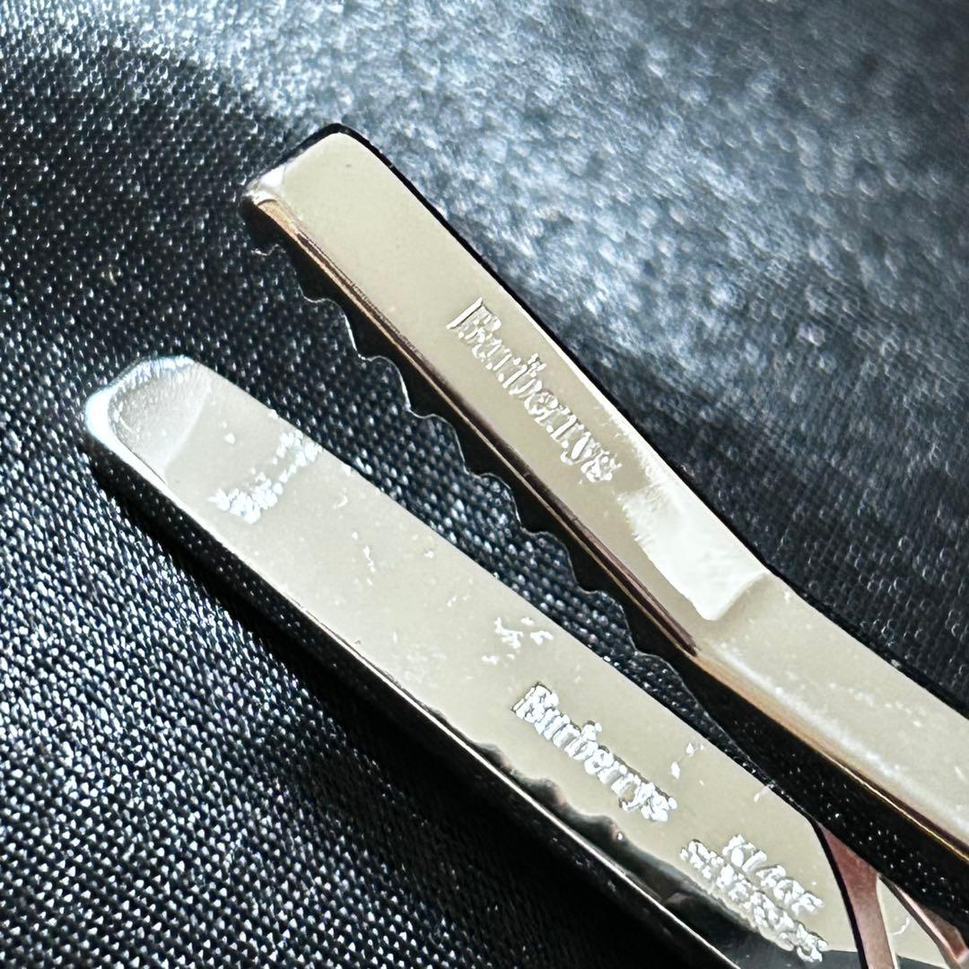 【3点セット】バーバリー タイピン カフス カフリンクス 箱付き シルバー ロゴ