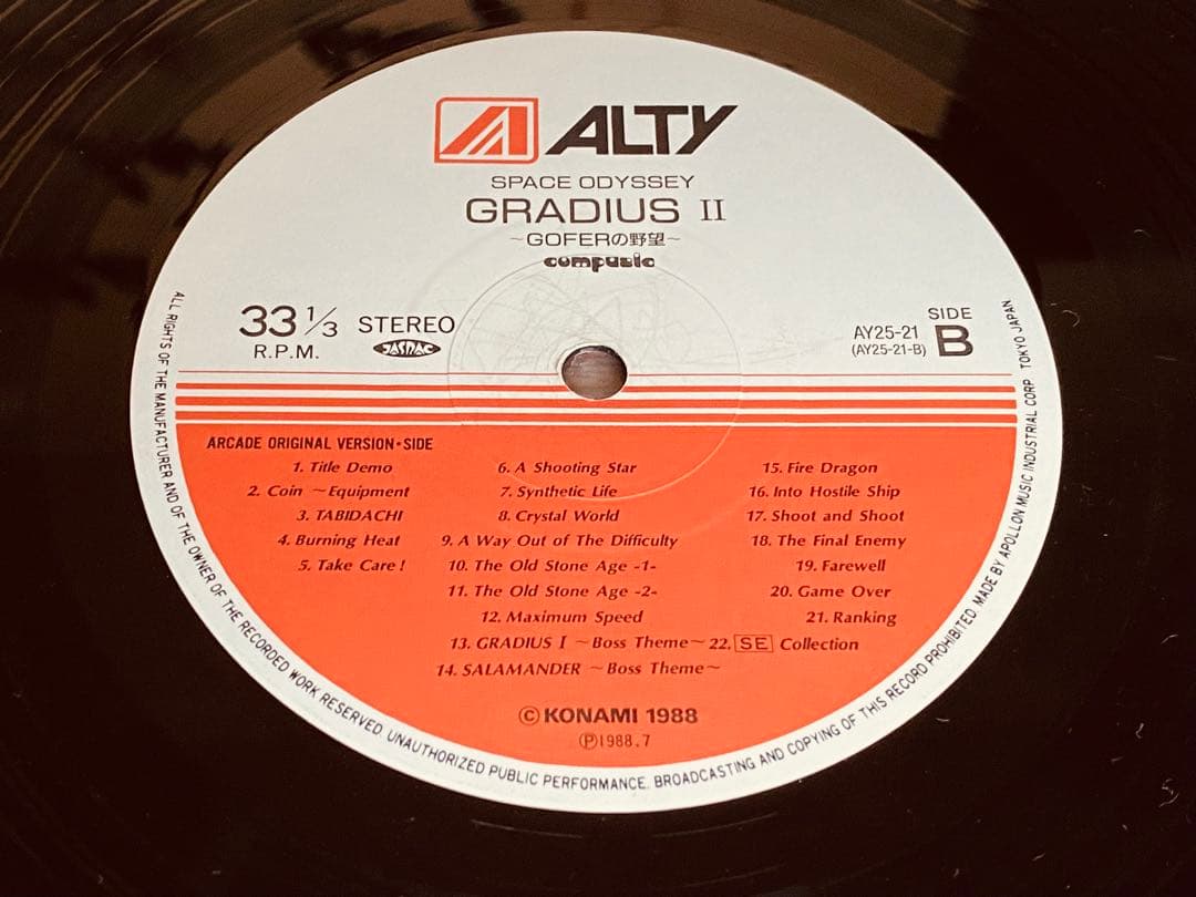 《激レアレコード‼️》GRADIUS Ⅱ グラディウス ゴーファーの野望　楽譜付き