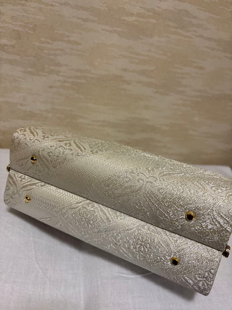 和装用草履バッグセット　シルバー系　正倉院模様　金銀　エレガント　新品　少々訳有